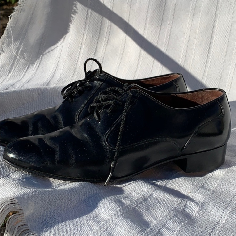 Men’s All Leather Black Oxfords